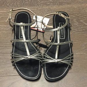 Zara silver sandals - NWT